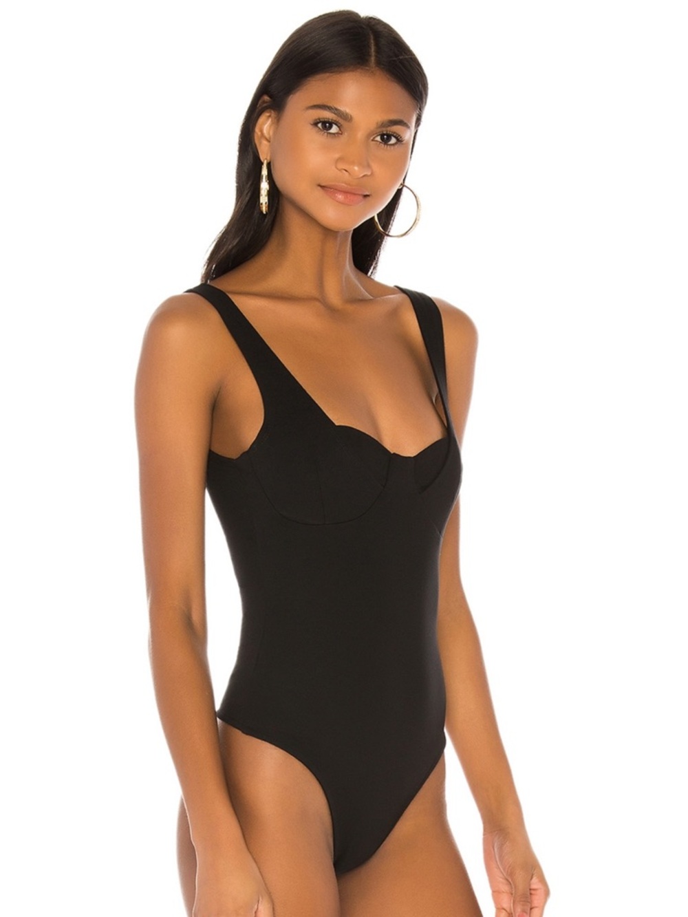 Lovers + Friends Classic Black Scoop Neck Top